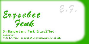 erzsebet fenk business card